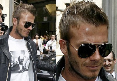 David Beckham gosta do Aviador - modelo bem clássico